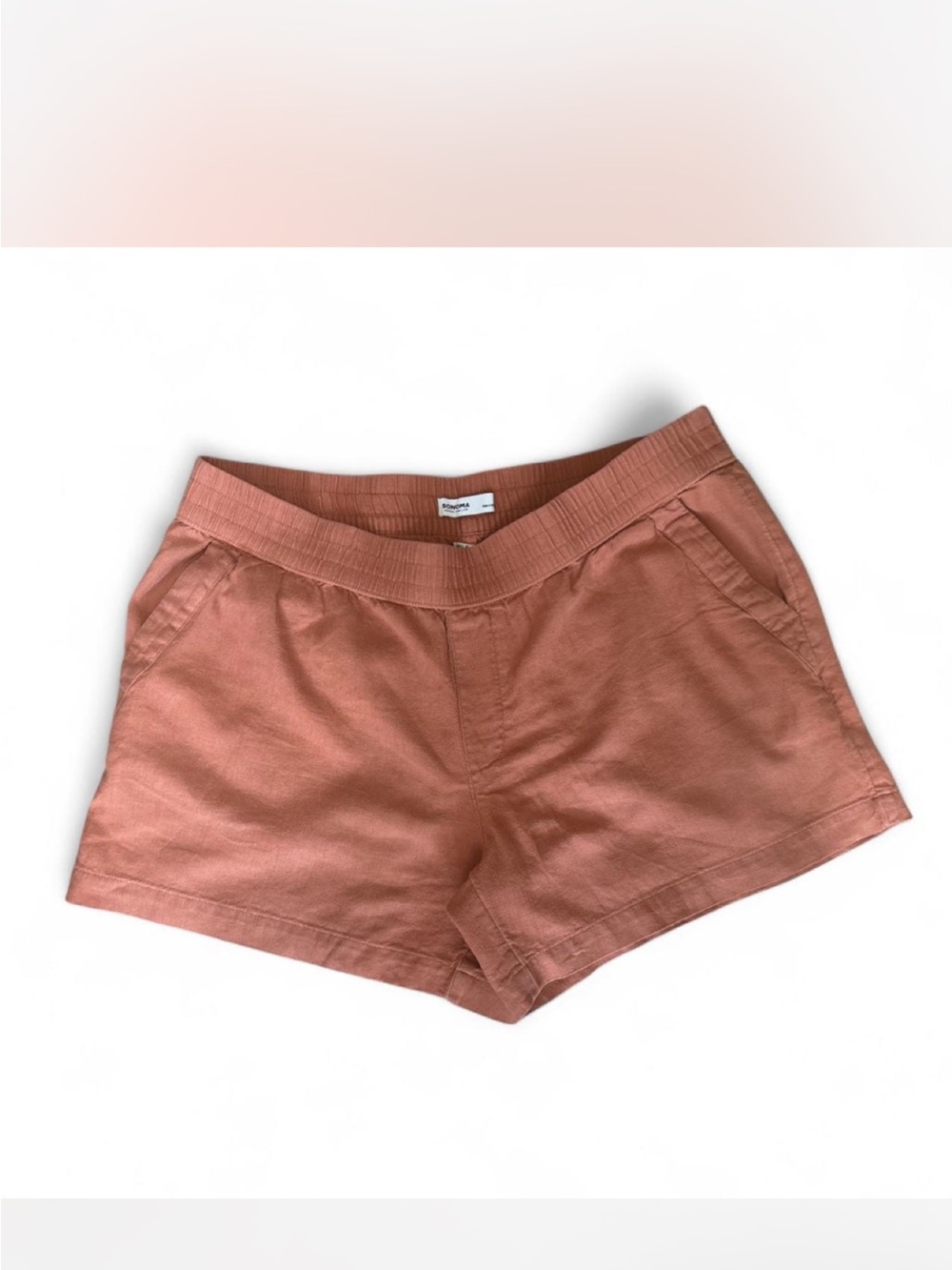 Sonoma linen shorts in Rust back pockets women’s lg summer casual